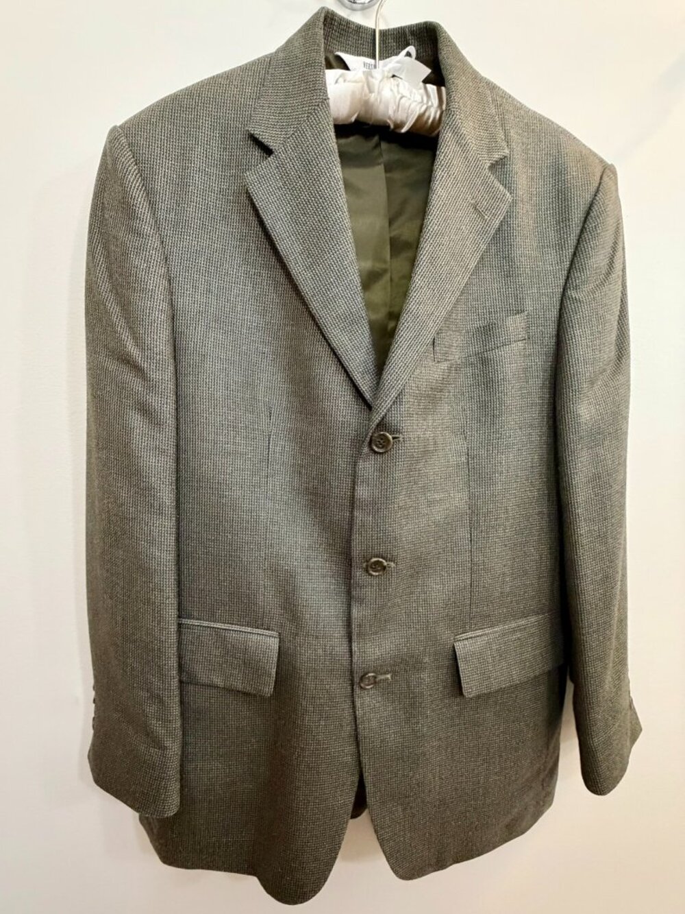 Vintage 90s Versini Silk‑Wool Sport Coat 40R, Made in Colombia, 3‑Button Classic